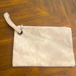 Gray wristlet clutch bag new